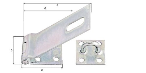 Sicherheitsüberfalle L153x68mm B50mm STA galvverzdpassGAH – Ansicht 3