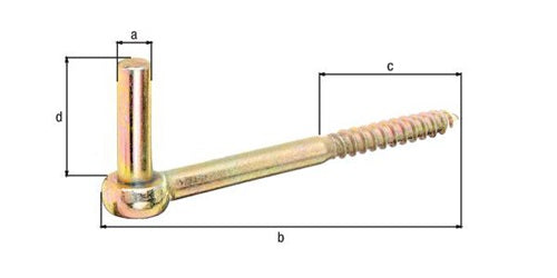 Kloben zum Einschrauben 13x165mm galv verz dickschichtpassiviert GAH – Ansicht 3