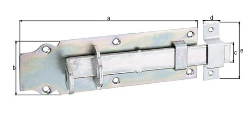 Schlossriegel L200mm B64mm gerSTA galvverzdpassAusschub 65mm GAH – Ansicht 3
