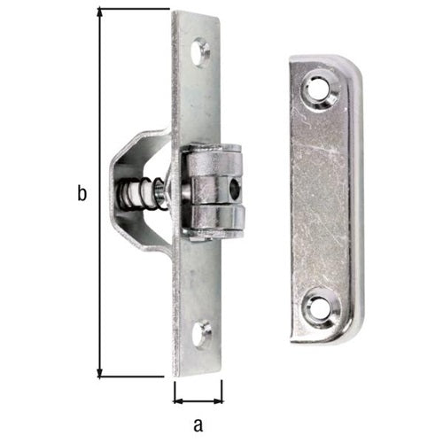 Rollschnäpper Platte 18x90mm Loch-D6/48mm STA galvverzdpassmSchließblGAH – Ansicht 3