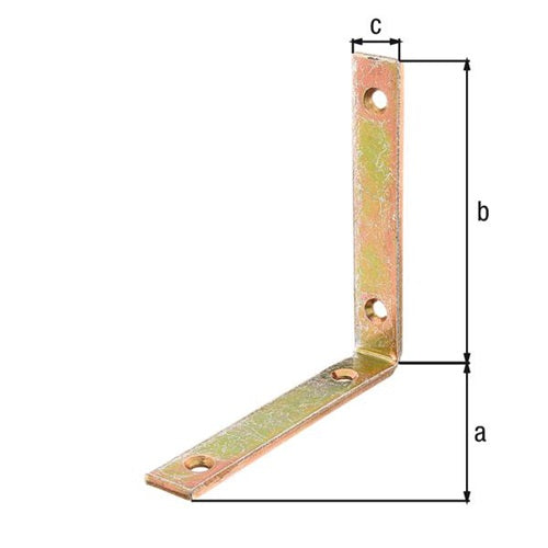Balkenwinkel L120x120mm B20mm schmal STA roh galvverzdpassGAH - VPE: 20 – Ansicht 3
