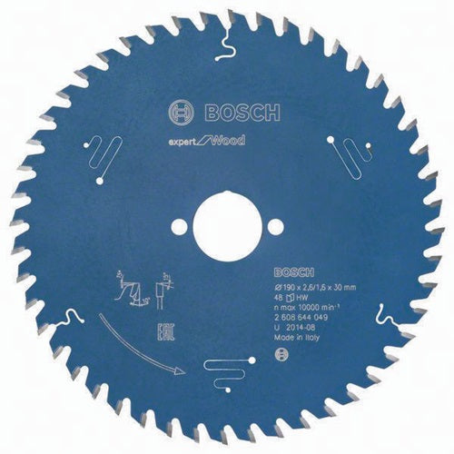 Kreissägeblatt Expert für Wood Außen-Ø 190 mm Zähnezahl 48 WZ Bohrung 30 mm Schnittbreite 26 mm HM BOSCH