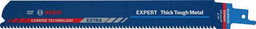 Säbelsägeblatt Expert Thick Tough Metal Länge 225 mm Breite 25 mm Zahnteilung TPI 8 3 mm S-Schaft 3 Stück / Karte BOSCH