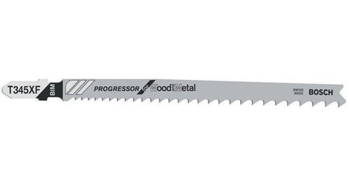 Stichsägeblatt T 345 XF Gesamtlänge 132 mm Zahnteilung 24 -5 mm BiM 5 Stück / Karte BOSCH