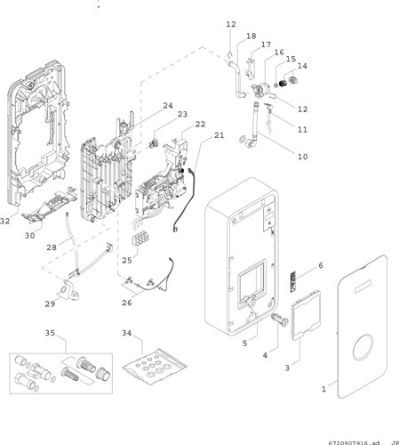 BOSCH Durchlauferhit TR4001 15/18/21 EB 484x236x106 21 kW elektron geregelt – Ansicht 3