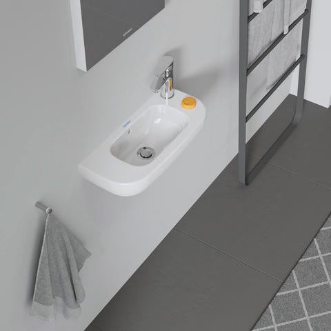 Handwaschbecken D-CODE m ÜL HLB 500x220mm 1 HL rechts weiß 1 Hahnloch rechts weiß DURAVIT – Ansicht 3