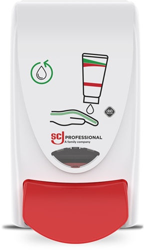 Spender Hauptpflege PROLINE H235xB132xT117camm 1l weiß/rot SC JOHNSON PROF