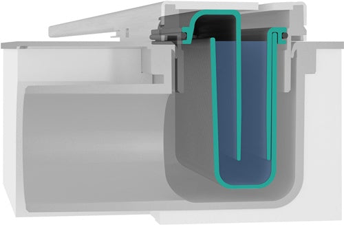HG Grundkörper uBox universal für Duschrinnen Ablaufgehäuse flach – Ansicht 3