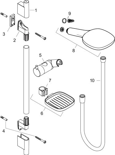 Brauseset RAINDANCE SELECT E 120 3jet Brausestange Unica´S Puro 900mm chrom HANSGROHE – Ansicht 3