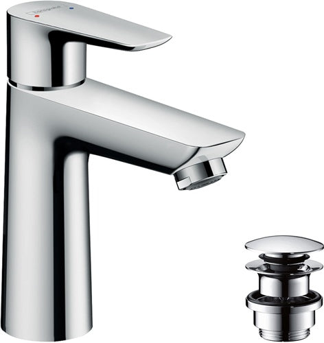HG EH-WT-MI TALIS E 110 mit Push Open Ablaufgarnitur chrom HANSGROHE