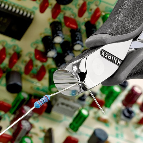 Elektronik-Vornschneider Länge 120 mm Form 3 Facette ja kleine spiegelpoliert Mehrkomponenten-Hüllen KNIPEX – Ansicht 4
