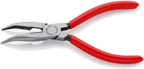 Flachrundzange Länge 160 mm flach/rund 40° gewinkelt poliert Kunststoffüberzug KNIPEX – Ansicht 4