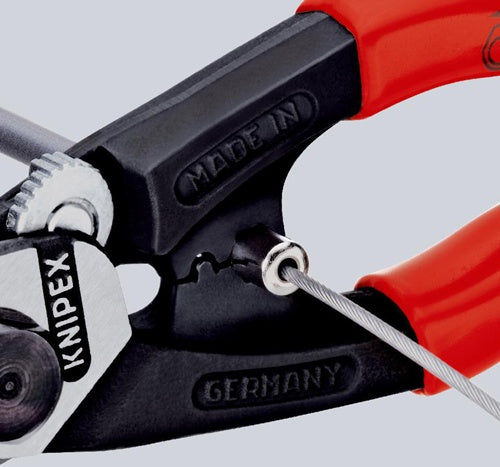 Drahtseilschere Länge 190 mm poliert Mehrkomponenten-Hüllen KNIPEX – Ansicht 3