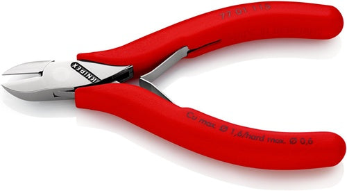 Elektronik-Seitenschneider Länge 115 mm Form 0 Facette ja Kunststoffüberzug spiegelpoliert KNIPEX – Ansicht 4