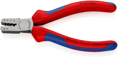 Aderendhülsenzange Gesamtlänge 145 mm 025 - 25 (AWG 23 - 13) mm² poliert Mehrkomponenten-Hüllen KNIPEX – Ansicht 3