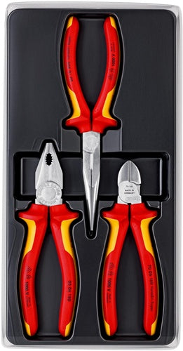 Zangensatz Elektro-Paket Inhalt 3-teilig VDE verchromt Kunststofftiefziehteil KNIPEX – Ansicht 3