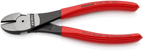 Kraftseitenschneider Länge 180 mm poliert Form 0 Kunststoffüberzug KNIPEX – Ansicht 6