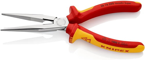 Flachrundzange Länge 200 mm gerade VDE Mehrkomponenten-Hüllen KNIPEX – Ansicht 3