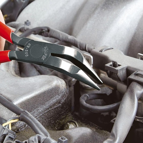 Mechanikerzange Länge 200 mm Form 7 70° gewinkelt Kunststoffüberzug KNIPEX – Ansicht 3
