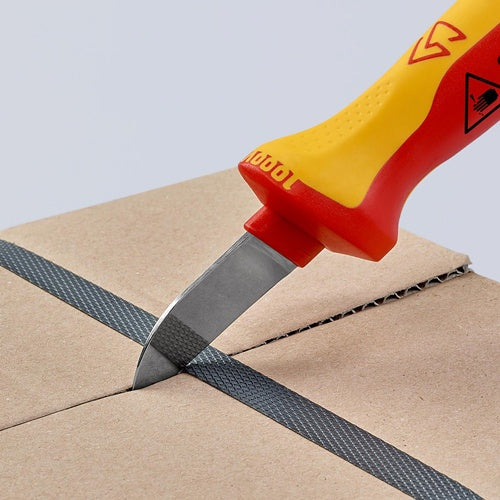 Kabelmesser Länge 190 mm Klingenlänge 50 mm VDE67 g Mehrkomponentengriff KNIPEX – Ansicht 6