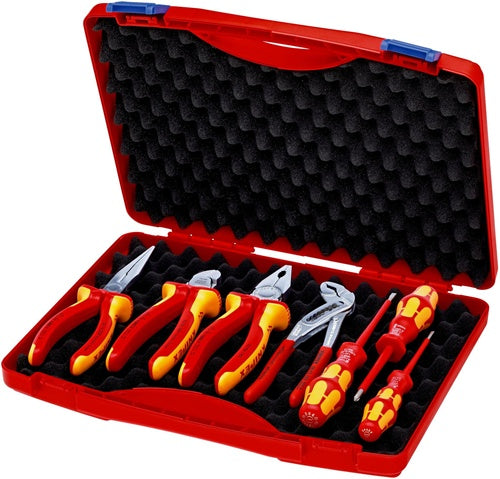 Zangen-/Werkzeugsatz 7-teilig Mehrkomponenten-Hüllen/Kunststoffüberzug Kunststoffkoffür VDE KNIPEX