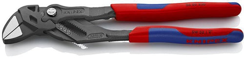 Zangenschlüssel Länge 250 mm schwarz atramentiert Spannweiße 52 mm Mehrkomponenten-Hüllen KNIPEX