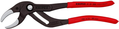 Syphon-/Connectorenzange Länge 250 mm Spannweiße 25 - 80 mm schwarz atramentiert KNIPEX