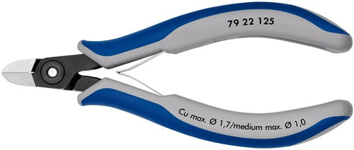 Präzisions-Elektronik-Seitenschneider Länge 125 mm Form 2 Facette nein poliert KNIPEX