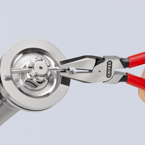 Kraftkombizange Länge 200 mm poliert Kunststoffüberzug KNIPEX – Ansicht 3