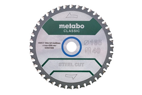 Kreissägeblatt steel cut classic D165x16/12xBohrung20mm Zähnezahl 40 FZFA/FZFA