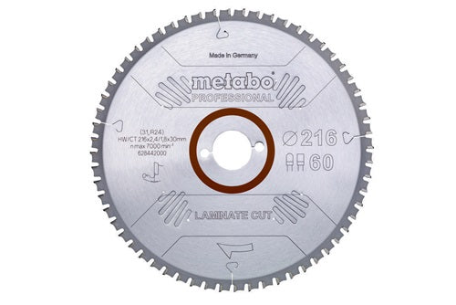 Kreissägeblatt laminate cut professional D216x24/18xBohrung30mm Z60 FZ/TZ 0Gr