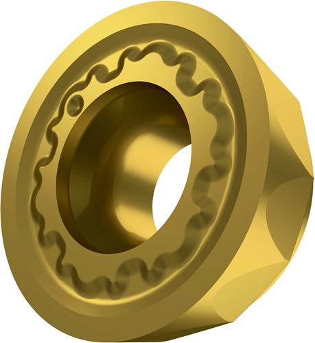 Fräswendeschneidplatte ISO RCMT 1204MOEN-R:M8330 D44mm PVD beschichtet Gold - VPE: 10