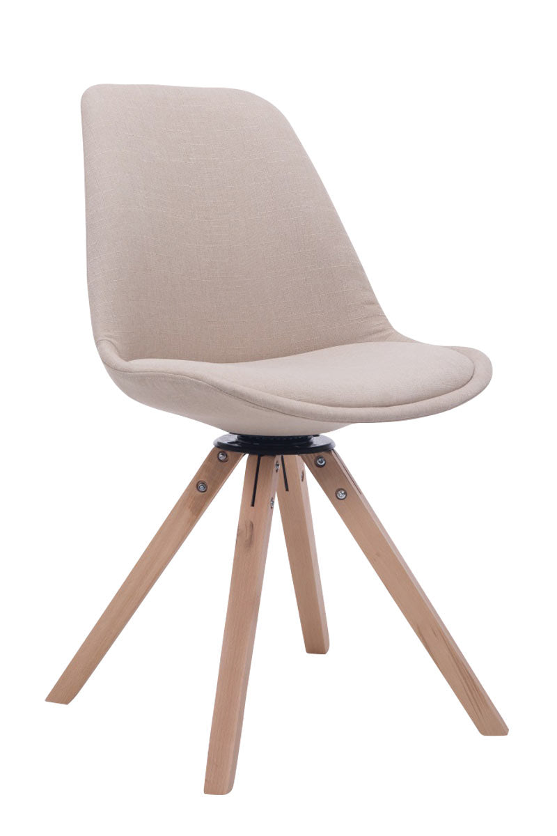 Besucherstuhl Troyes Drehbar Natura Stoff Square – Ansicht 7