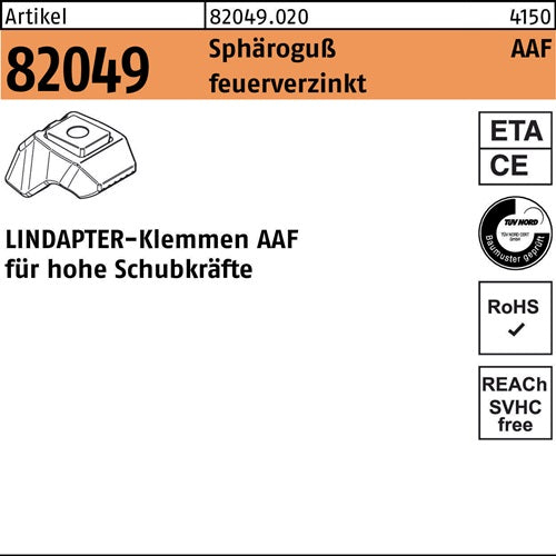 Klemme R 82049 AAF M20 Sphäroguß feuerverz 1 Stück LINDAPTER