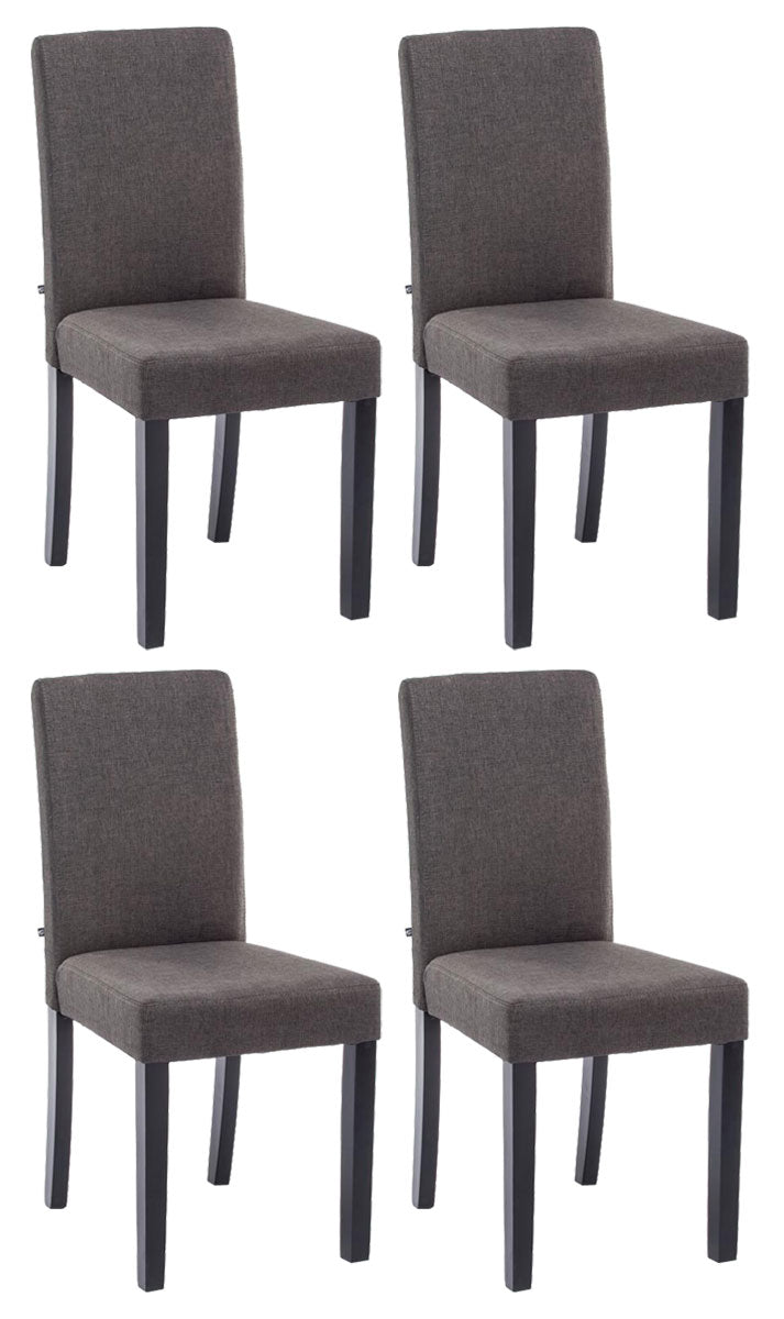 4er Set Esszimmerstuhl Ina Stoff schwarz – Ansicht 15