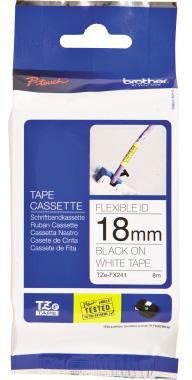 Schriftbandkassette Brother P-touch TZe-FX241 18 mm x 8 m (B x L) weiß schwarz BROTHER