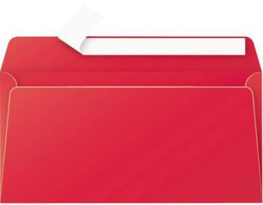 Briefumschlag Clairefontaine Pollen® DIN lang 220 x 110 mm (B x H) ohne Fenster 120g/m² mit Haftklebung Papier kirschrot 20
