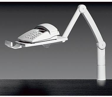 Telefonschwenkarm Hansa-Technik TSA 5020 185 x 26 cm (B x H) Universalzwinge 3kg Kunststoff/Metall lichtgrau HANSA-TECHNIK