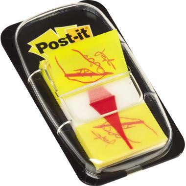 Haftstreifen Post-it® Index Symbol 432 x 254 mm (B x H) gelb Unterschrift 50 Bl POST-IT