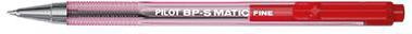 Kugelschreiber PILOT BP-S Matic 03mm rot dokumentenecht Farbe des Schaftes: transparent PILOT