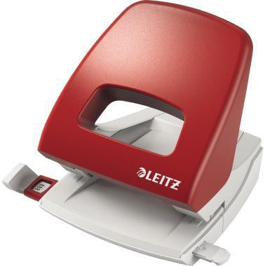 Locher Leitz NeXXt 5005 8cm 25 Bl (80 g/m²) mit Anschlagschiene rot LEITZ