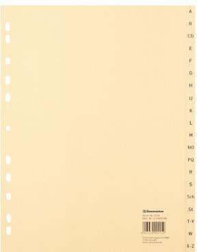 A-Z Register Soennecken DIN A4 Tauenpapier recycelt chamois 20 Registerblätter SOENNECKEN