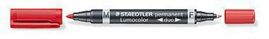 Permanentmarker STAEDTLER® Lumocolor® Duo 348 06 und 15mm rot STAEDTLER