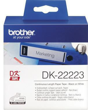Endlosetikett Brother 50 mm x 305 m (B x L) ohne Führungslochrand Papier weiß BROTHER