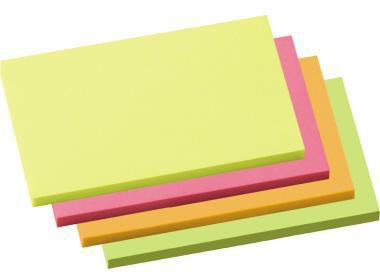 Haftnotiz Soennecken 75 x 125 mm (B x H) neonfarben 100 Bl/Block 4 Block/Pack SOENNECKEN