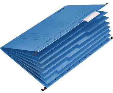 Personalmappe Falken UniReg DIN A4 230g/m² mit Organisationsaufdruck Kraftkarton blau FALKEN