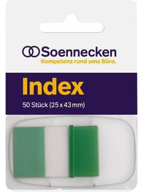 Haftstreifen Soennecken Index 43 x 25 mm (B x H) grün 50 Bl SOENNECKEN