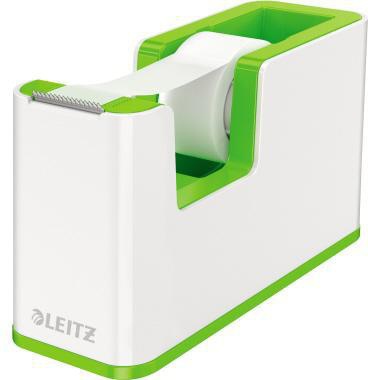 Tischabroller Leitz WOW Duo Colour 19 mm x 33 m (B x L) inkl 1 Rolle Klebeband mit Lösungsmittel grün/weiß LEITZ