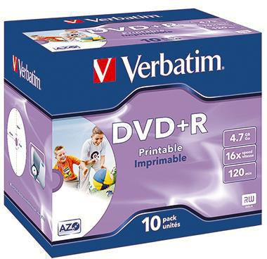 DVD+R Verbatim 120min 47Gbyte 16x 10 St/Pack VERBATIM