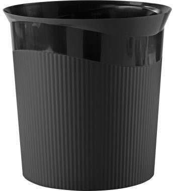 Papierkorb HAN Re-LOOP 288 x 287 cm (D x H) 13l Polypropylen 100 % recycelt Farbe: schwarz 1 Sortierfach HAN